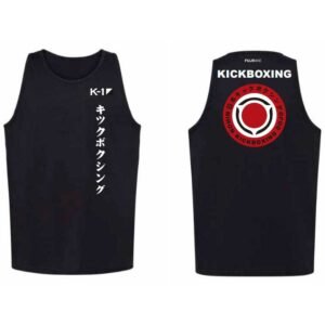 Camiseta Tirante Algodon Kickboxing Negro